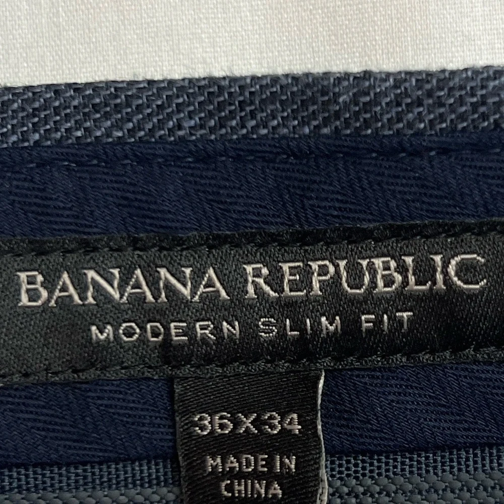 Banana republic men's slim-fit dress pants trousers tailored Travel Stretch 36